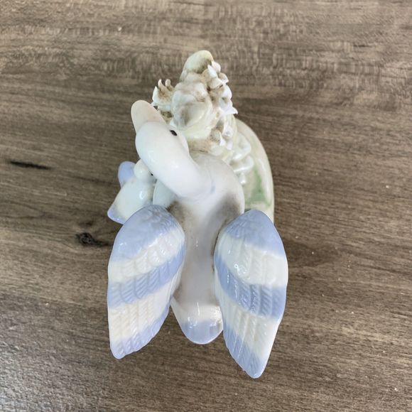 K's Collection Vintage Duck with Ducklings Porcelain Figurine Blue and White - Picture 9 of 10